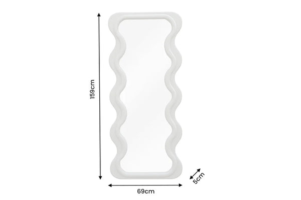 Wall Mirror Curvy 160cm Greige