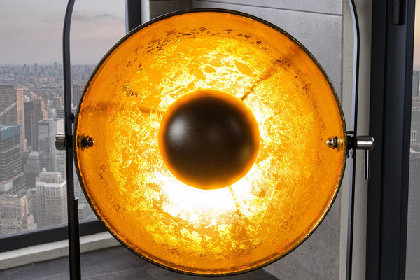 Studio Floor Lamp 128cm Metal Black Gold