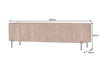 TV Stand Adlon 200cm Mango Wood Brown 3D Effect