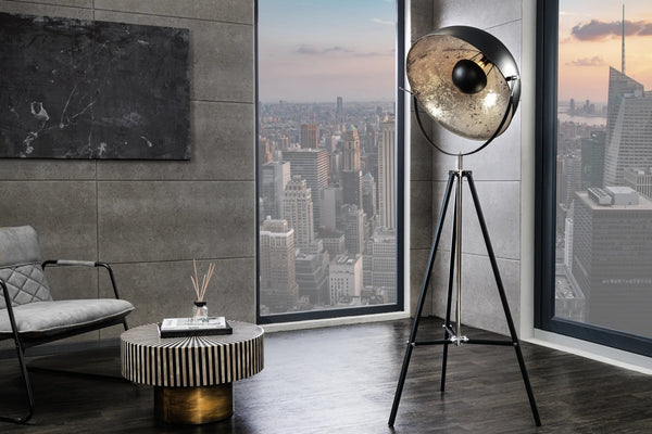 Floor Lamp Big Studio 168cm Metal Black Silver