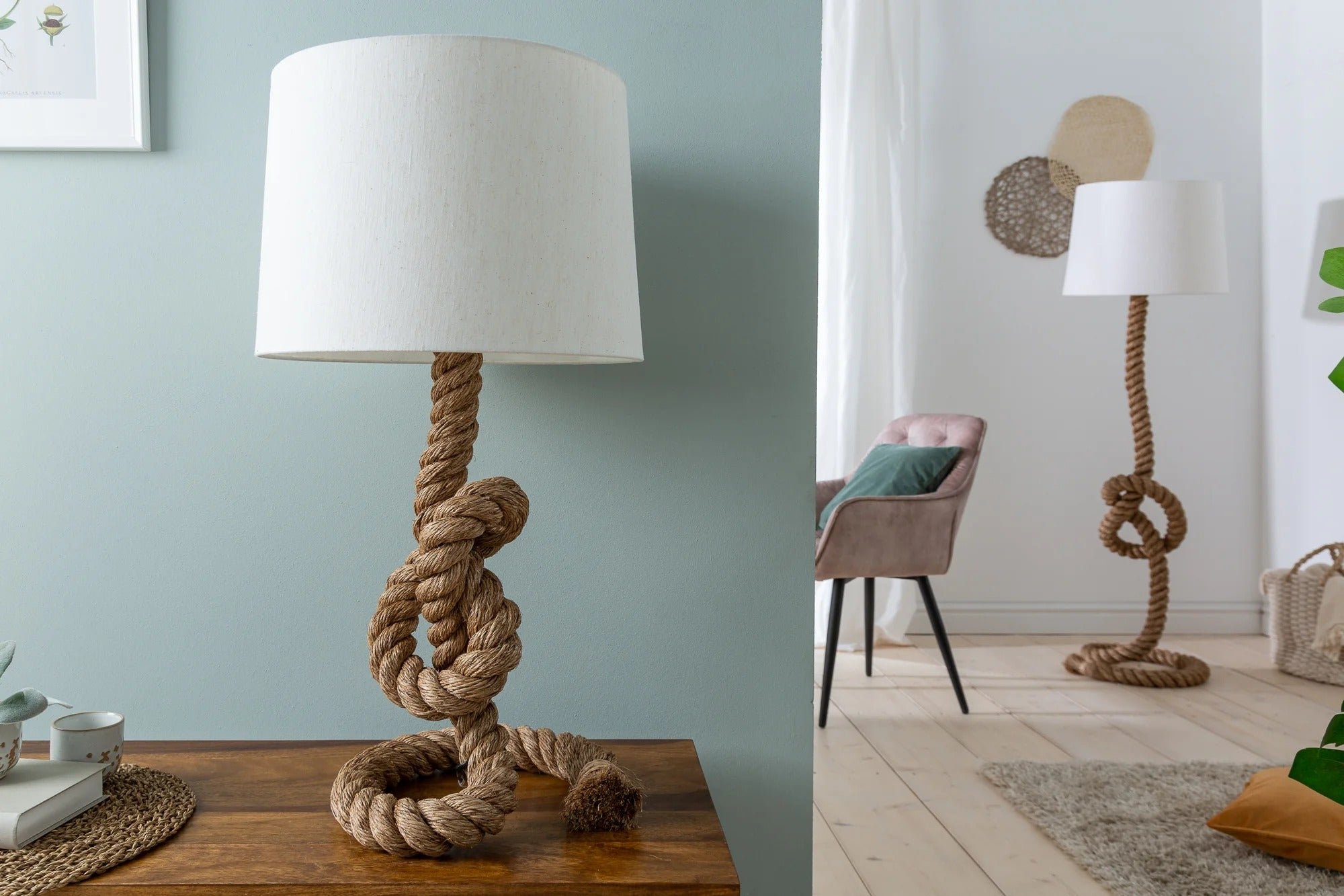 Table Lamp Seven Seas 77cm Rope