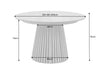 Round Extendable Dining Table Yoko 120-160-200cm Oak Wood Brown