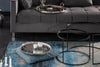 Set Of 2 Round Side Tables Elements Orient 39cm/45cm Metal Silver