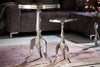 Round Side Table Jardin 55cm Metal Chrome