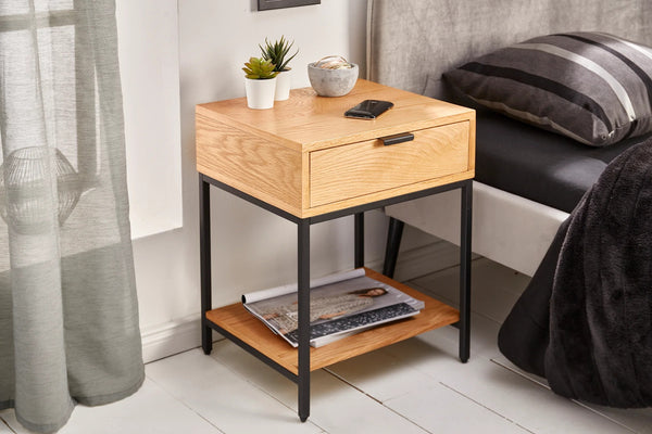 Side Table Elements 50cm Oak Look Natural