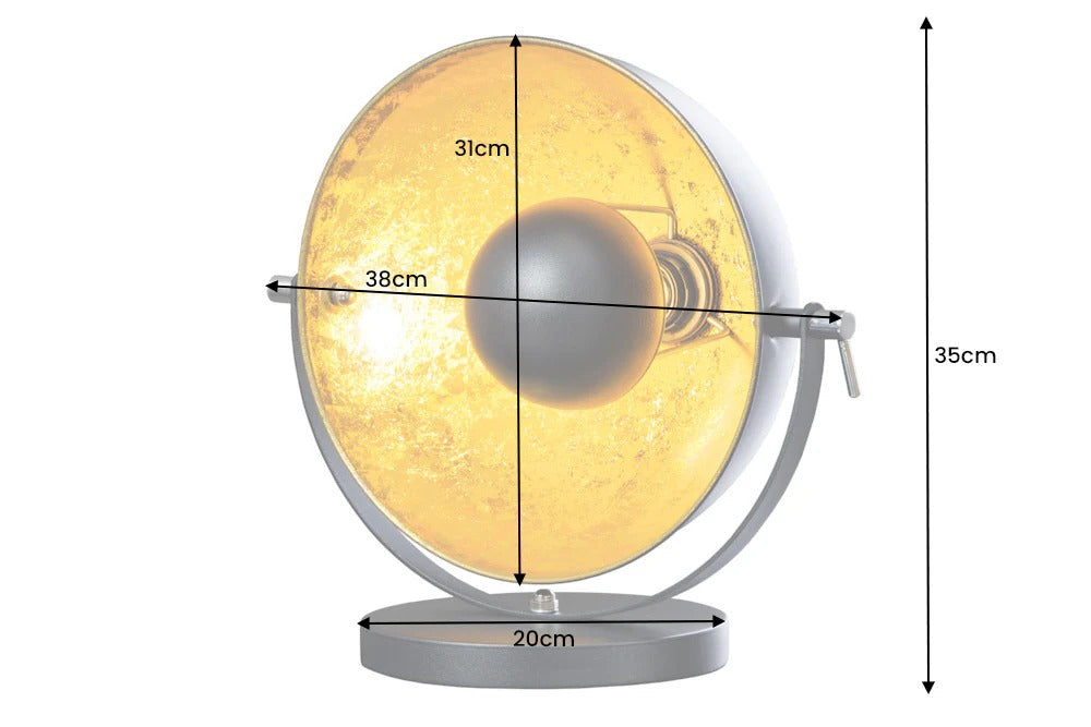 Table Lamp Studio 38cm Metal Black Gold