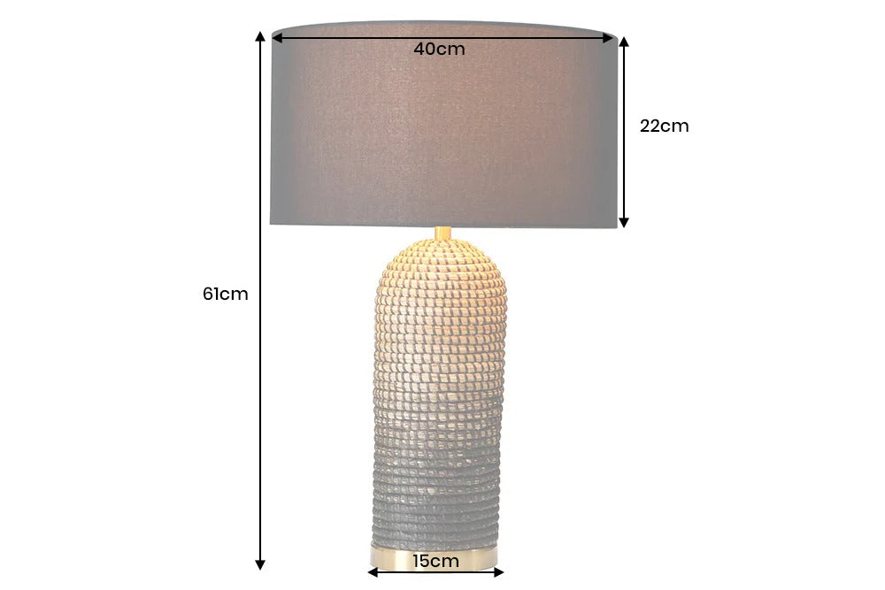 Table Lamp Zea 61cm Seagrass Natural Black Shade