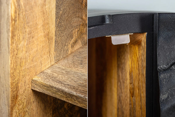 Cabinet Lion 140cm Mango Wood Black
