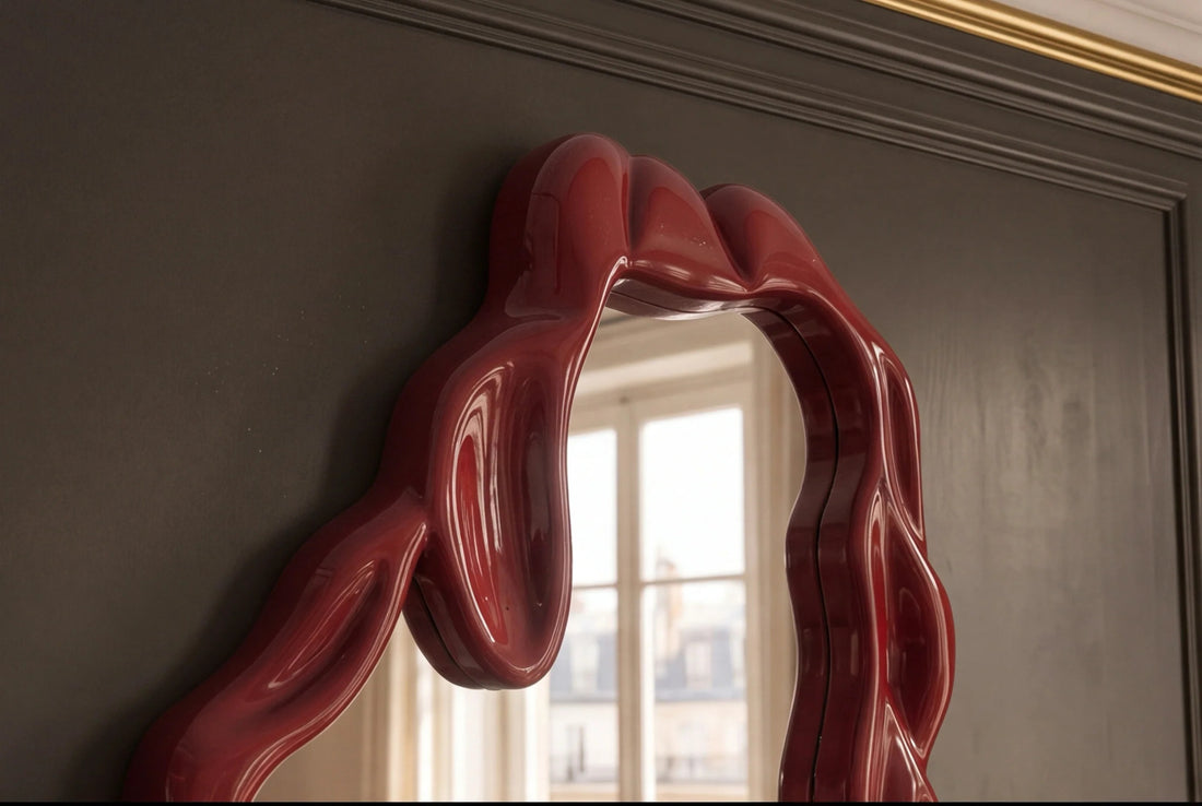 Wall Mirror Fluidum 148cm Red
