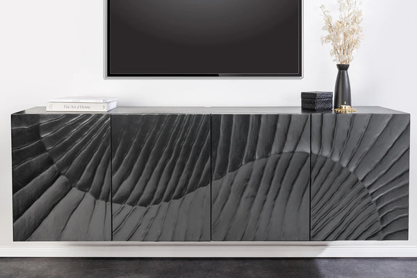 Floating Sideboard Fossil 177cm Mango Wood Black