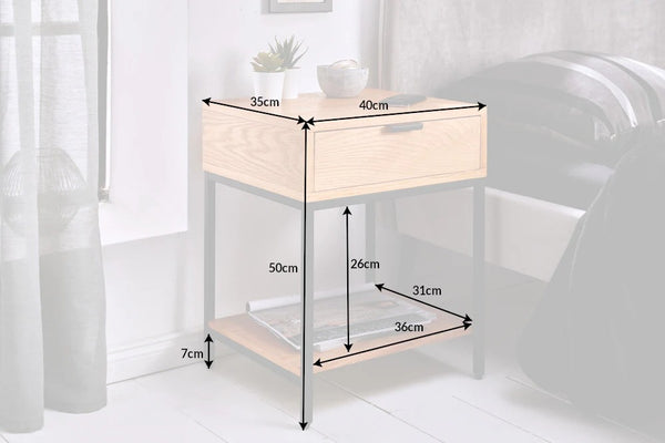 Side Table Elements 50cm Oak Look Natural