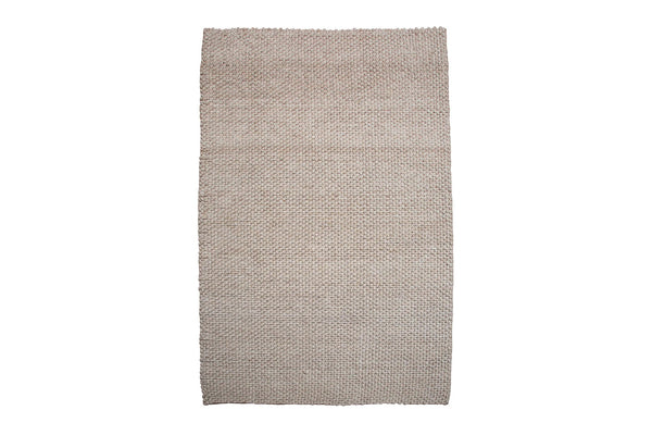 Hand-woven Rug Loop 240x160cm Wool Beige