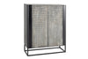 Cabinet Croco 120cm Mango Wood Grey & Black
