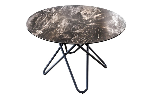 Round Dining Table Horizon 120cm Ceramic Natural Stone Taupe