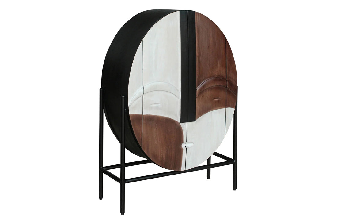 Cabinet Voodoo 120cm Mango Wood Brown Black White