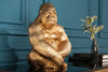Gorilla Kong Figure 43cm Metal Gold