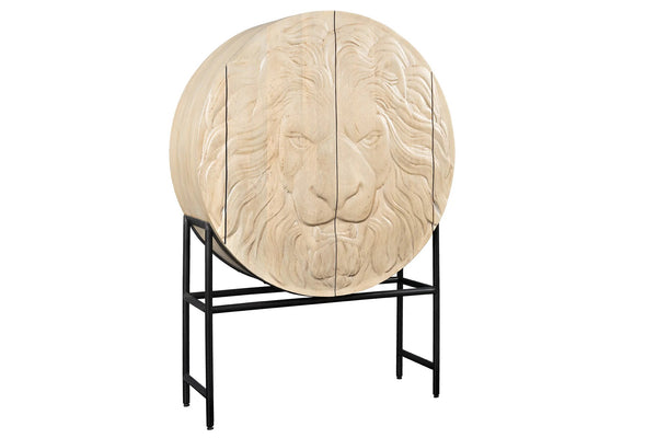 Cabinet Lion 140cm Mango Wood White