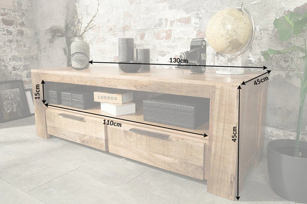 TV Stand Blacksmith 130cm Mango Wood Natural