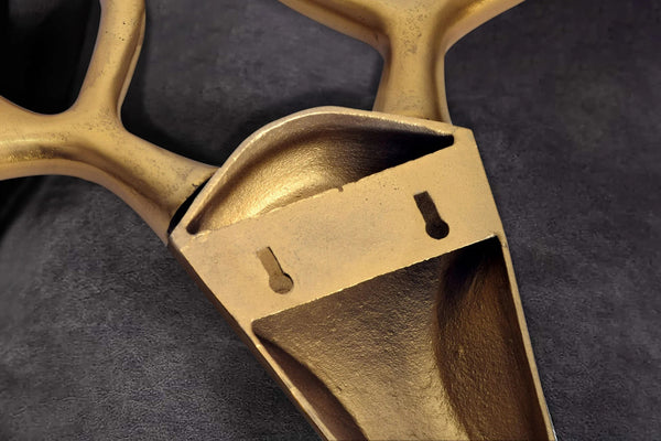 Deer Antler Veado 98cm Metal Gold