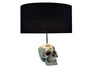 Table Lamp Skull 44cm Metal Black