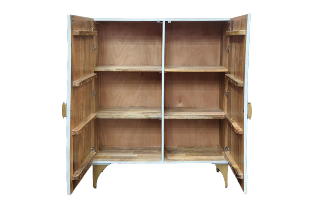 Cabinet Golden Eye 120cm Mango Wood White