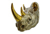 Wall Decoration Rhino 39cm Polyresin Gold