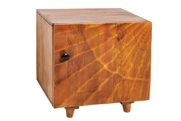 Bedside Table Fossil 50cm Mango Wood Brown