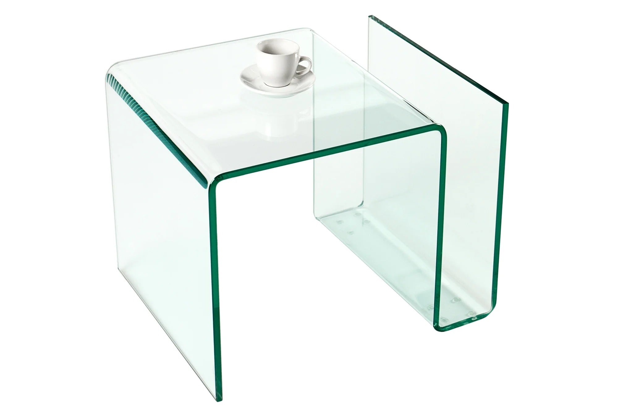 Coffee Table Quartz 50cm Glass