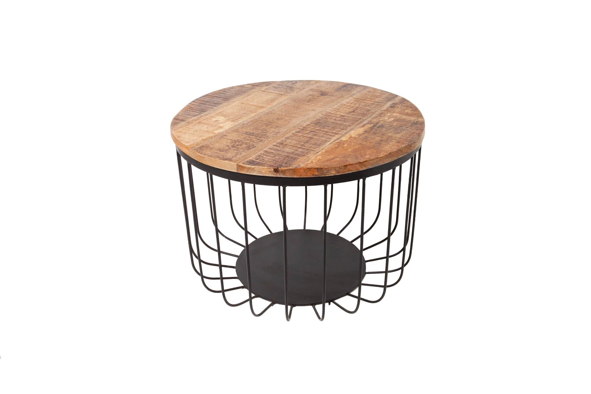 Round Side Table Fortress Loft 40cm Mango Wood Natural