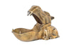 Decoration Bowl Hippo 31cm Metal Brass