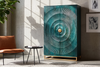 Bar Cabinet Golden Eye 140cm Mango Wood Turquoise