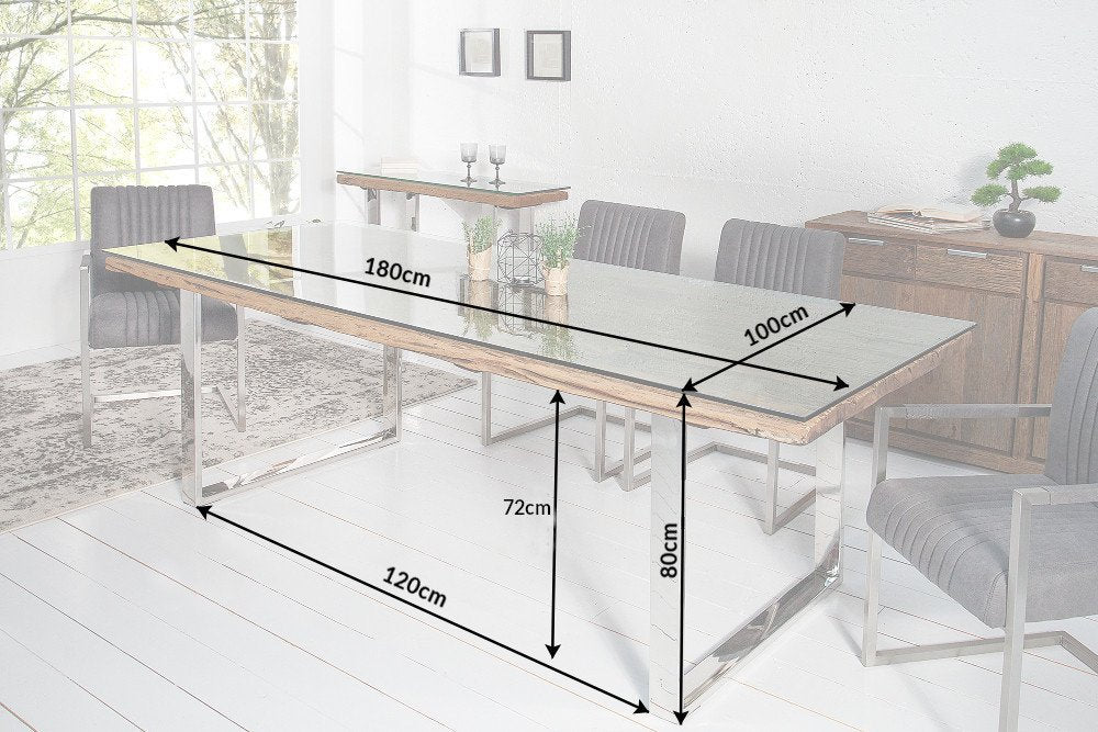 Dining Table Barracuda 180cm Recycled Teak Wood Brown