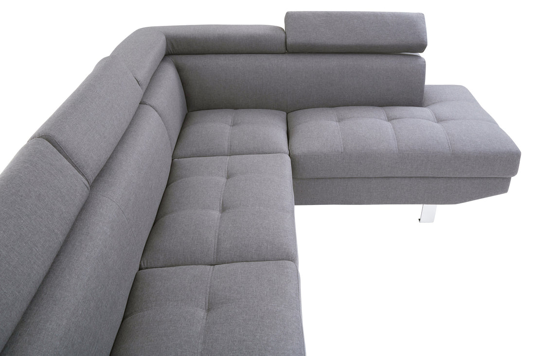 Corner Sofa Palatial 264cm Grey Linen