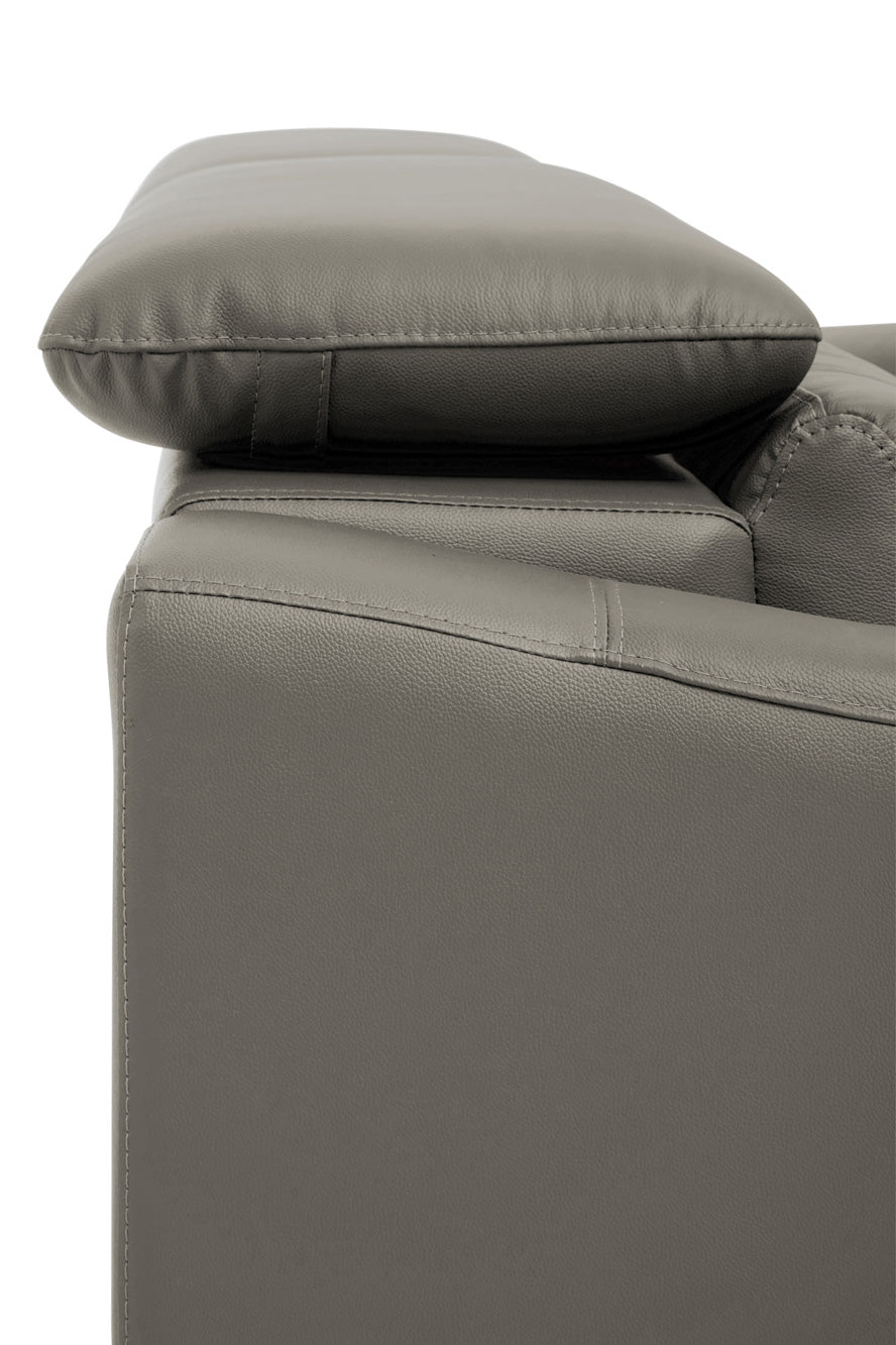 Three Seat Sofa Eminence Leather Grey