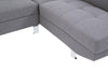 Corner Sofa Palatial 264cm Grey Linen