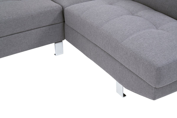 Corner Sofa Palatial 264cm Grey Linen