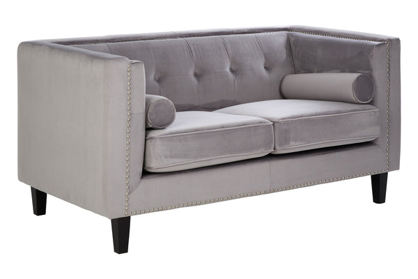 2 Seat Sofa Opulence Grey Velvet
