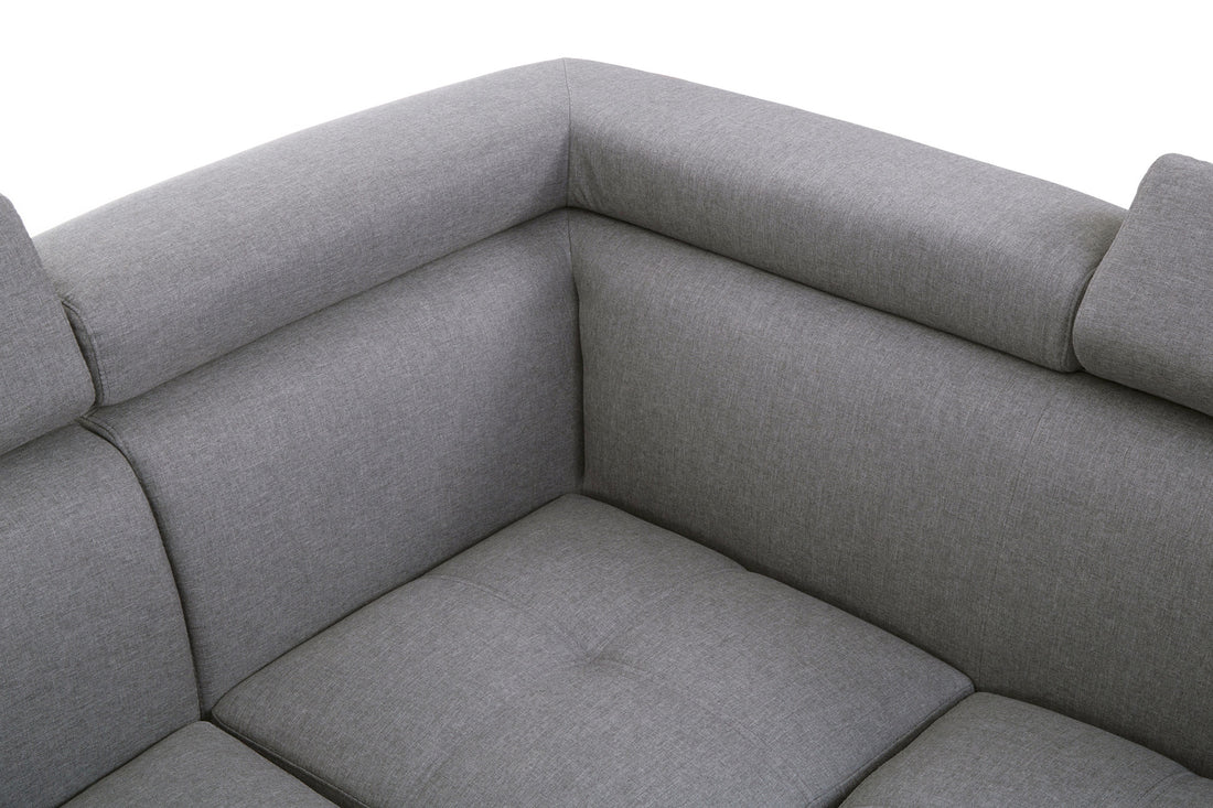 Corner Sofa Palatial 264cm Grey Linen