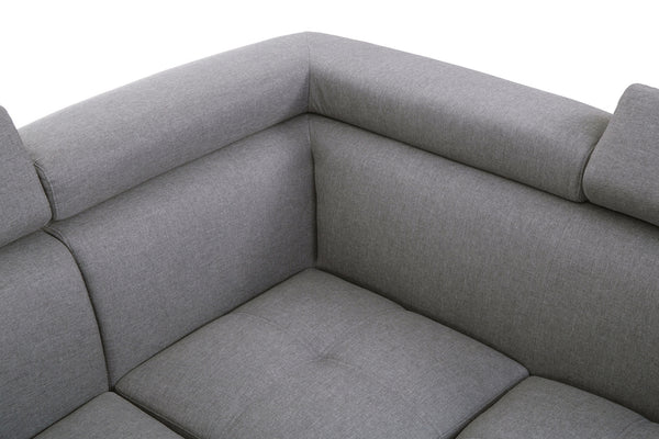 Corner Sofa Palatial 264cm Grey Linen