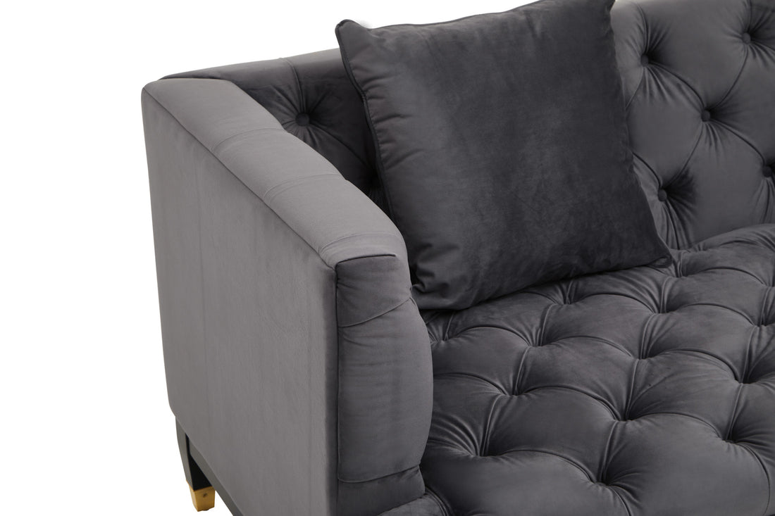 Two Seat Sofa Supremacy Fabric Grey