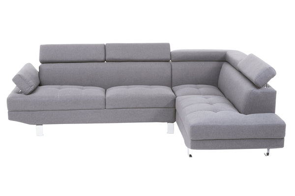 Corner Sofa Palatial 264cm Grey Linen