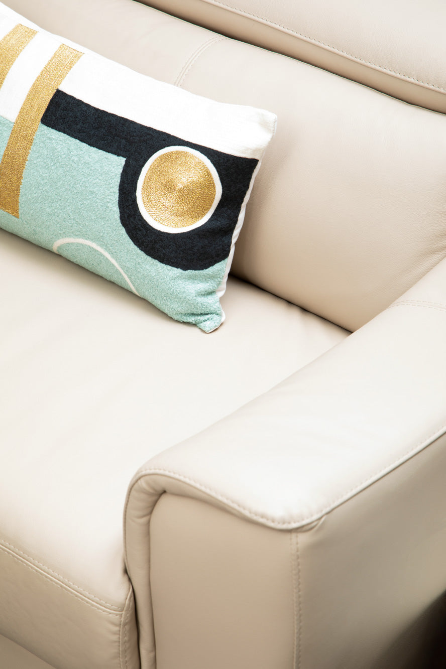 Three Seat Sofa Eminence Leather Ivory