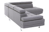 Corner Sofa Palatial 264cm Grey Linen