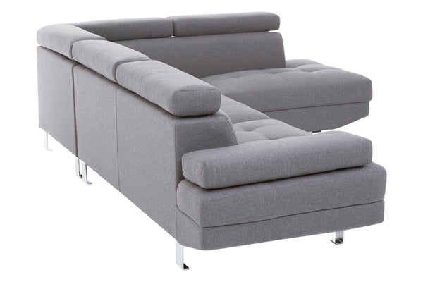 Corner Sofa Palatial 264cm Grey Linen