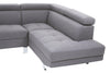 Corner Sofa Palatial 264cm Grey Linen