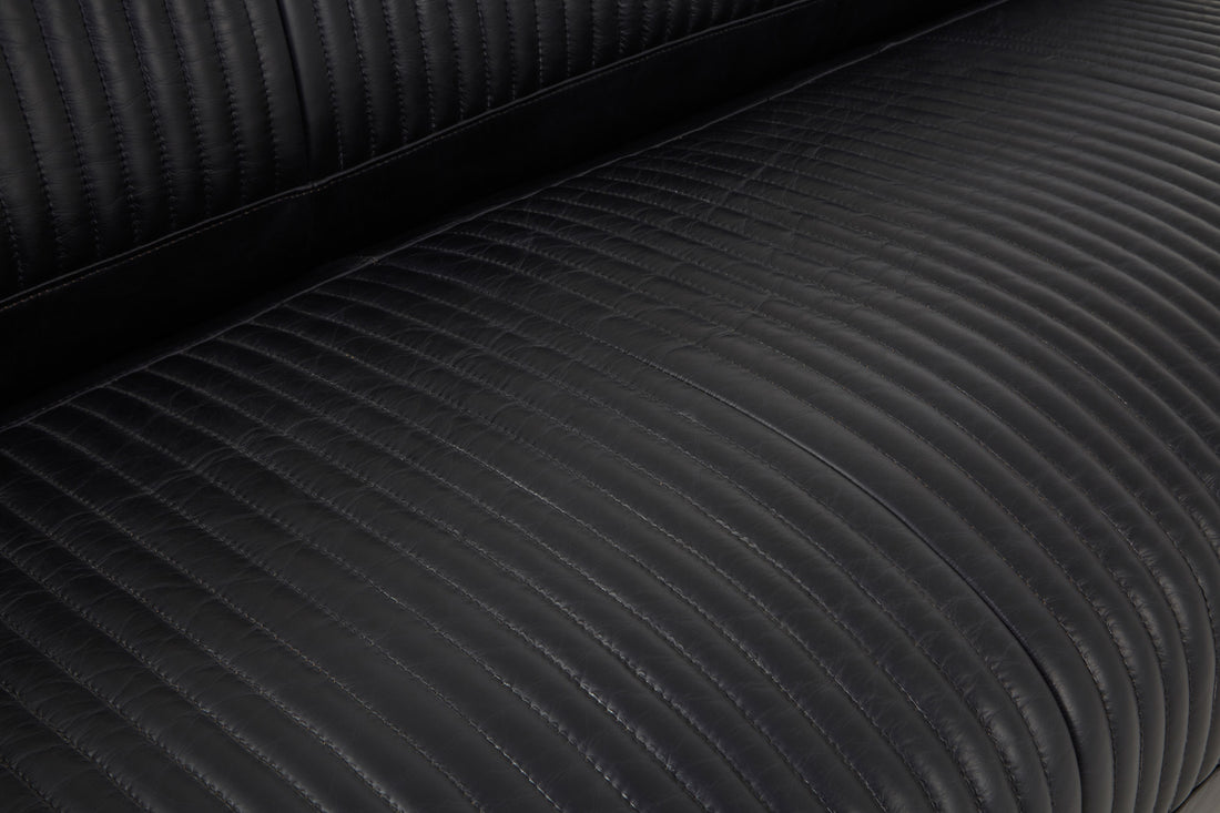 Three Seat Sofa Ritzy Leather Black