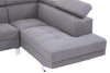Corner Sofa Palatial 264cm Grey Linen