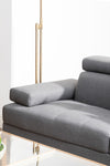 Corner Sofa Palatial 264cm Grey Linen