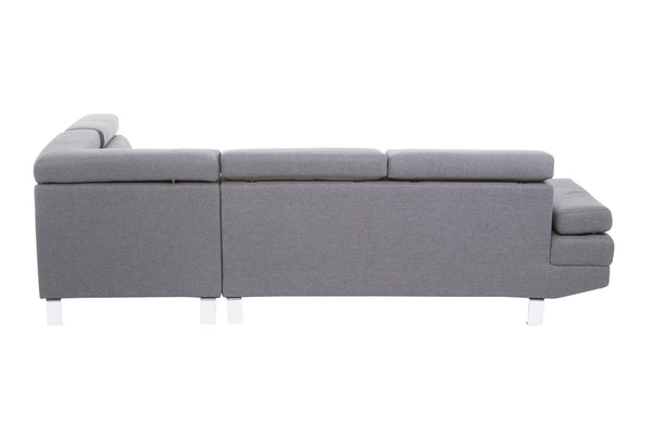 Corner Sofa Palatial 264cm Grey Linen