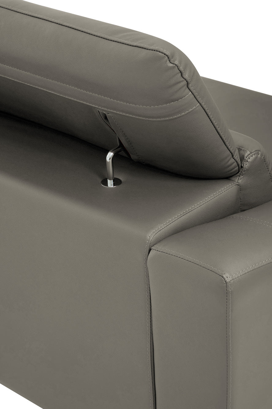 Three Seat Sofa Eminence Leather Grey